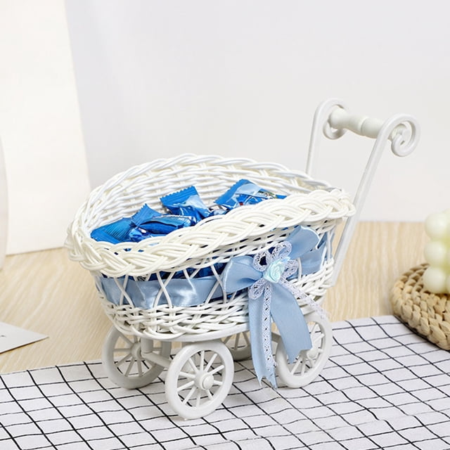 Imitation Vines Weaving Basket - Small Cart Sugars And Fruit Basket - Multi Functional Storage Basket - Home/Wedding Decoration