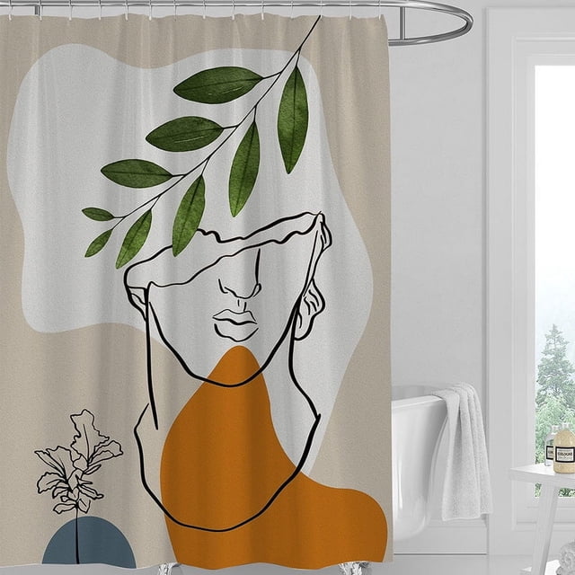 PANDACO Rideau de Douche en Tissu Cyprus (72 Pouces x 72 Pouces)
