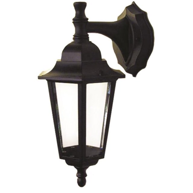 Whitfield Lighting OWL2041-BK Lucas Metal & Glass 1 Outdoor Light Black - Clear (Bulb Included)
