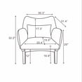 thumbnail image 4 of Fauteuil d'Appoint en Velours Rouge Style Mobilier Moderne Mi-Siècle Gatsby, 4 of 4