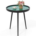 thumbnail image 1 of Costway Table d'Appoint Ronde de 20 Pouces Table Basse Moderne Mi‐siècle avec Décoration de Coquillages, 1 of 10