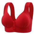 thumbnail image 1 of Timegard Front Closure Bras for Women Ruched Full Coverage Comfort No Underwire Bras Everyday Bralette, 1 of 2
