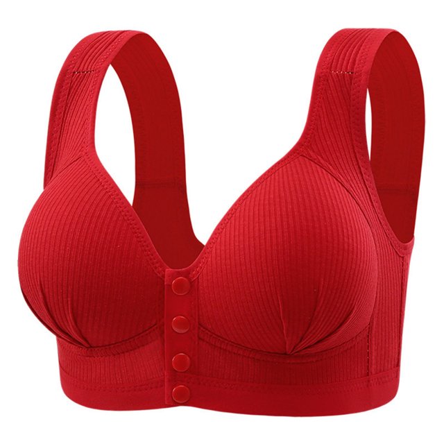 Timegard Front Closure Bras for Women Ruched Full Coverage Comfort No Underwire Bras Everyday Bralette