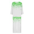 thumbnail image 3 of TIMIFIS Pyjamas de la Saint-Valentin pour Femmes Ensembles de Pyjamas pour Dames Décontractés Manches Longues Mignon Imprimé Cœur Col Rond Hauts Décontractés avec Pantalons Ensembles de Pjs, 3 of 3
