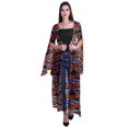 thumbnail image 1 of Moomaya Open Front Printed Georgette Shrug Slit Sleeve Beach Cover Up For Women, 1 of 5