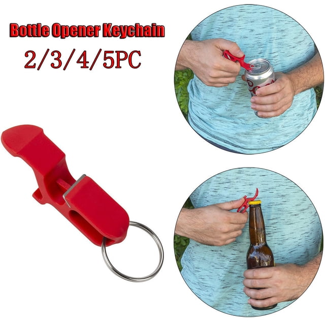 Key Ring Chain Keyring Keychain Metal Bar Tool New Bottle Open One Handed Gadgets Pumper Opener compatible with Machine Brick Happy Opener One Open Seller Mounted Bottle Openers Opener Automatic