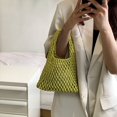 thumbnail image 3 of Cotton Thread Handbags Straw Woven Hollow Net Shopping Beach Vacation Purses, 3 of 7