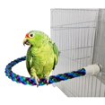 thumbnail image 4 of Bird Cage Toy Cotton Rope Bird Perch Curved Bird Cage Rope Perch for Large Medium and Small Parrots Budgies Parakeets, 4 of 7