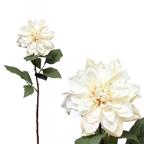 Danson Décor, Tige de Fleur Dahlia, Crème
