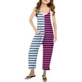thumbnail image 2 of Girls Romper Striped Summer Rompers for Girls Spaghetti Strap Rompers with Pockets Summer Outfits for Girls 4-5 Y, 2 of 6