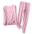 thumbnail image 1 of cfhntfmh Ensembles de Pyjama 2 Pcs pour Femmes Haut de Sommeil à Manches Longues et Pantalon Ensemble de Pjs à Col Rond Tenue de Nuit Douce Vêtements de Détente, 1 of 5