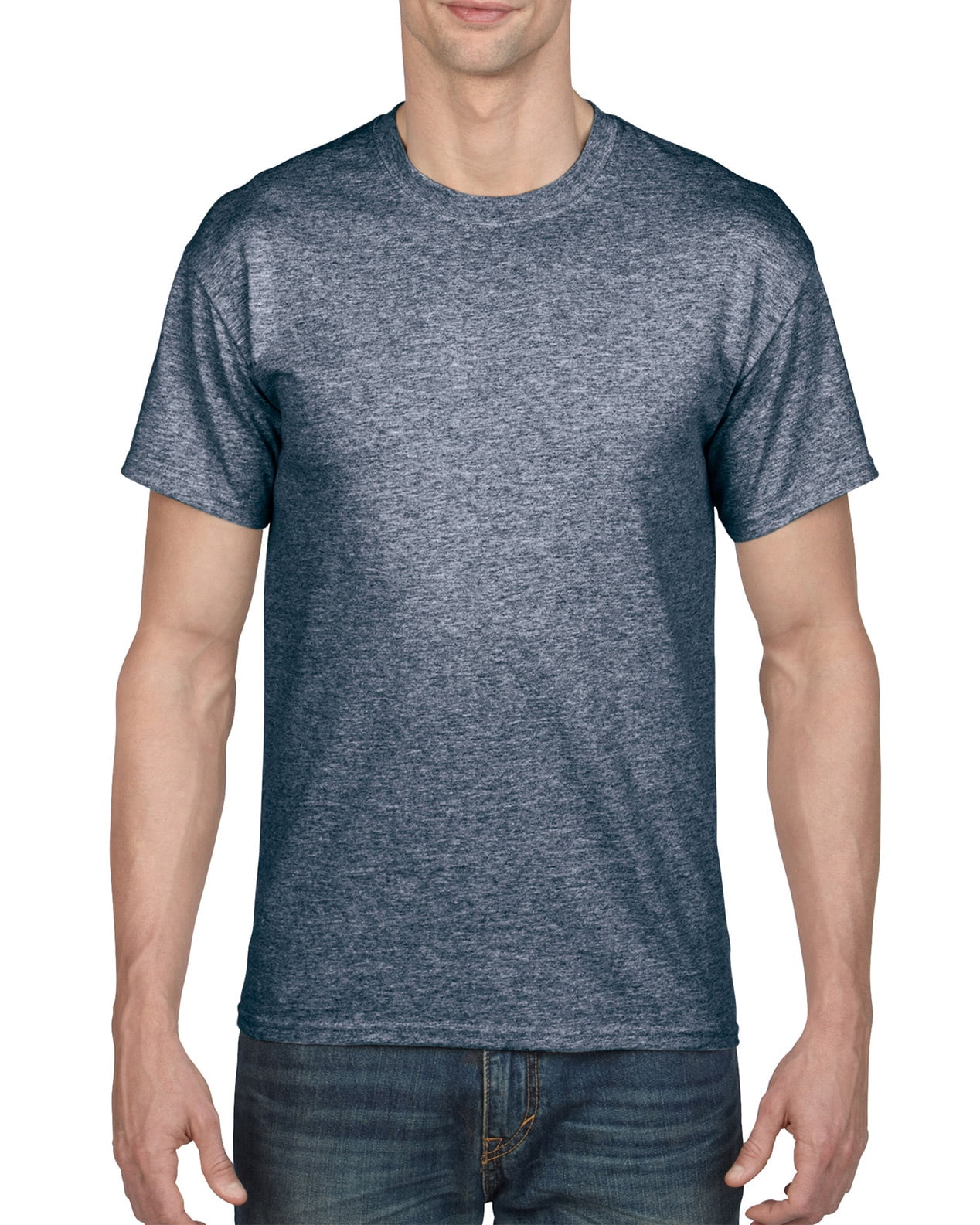 Gildan Mens DryBlend T-Shirt, 3XL, Heather Sport Dark Navy