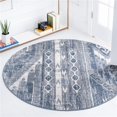 thumbnail image 1 of Unique Loom 3147104 3 ft. 3 in. x 3 ft. 3 in. Orford Portland Round Rug, Blue, 1 of 1