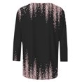 thumbnail image 5 of Pompotops T-shirt de Mode pour Femmes, Blouse Mi-Longue à Manches 3/4, Col Rond, Hauts Décontractés en Liquidation, 5 of 5