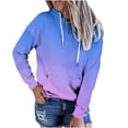 thumbnail image 1 of Penkiiy Sweat à Capuche pour Femmes Mode Décontractée Patchwork Bleu Ciel Y2K, 1 of 4
