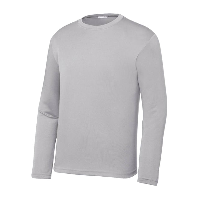Gravity Threads Youth Long-Sleeve Moisture WickenIng Shirt - Silver - Large