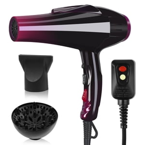 Séchoir professionnel 3500 Watt Sèche-cheveux puissant Salon Négatif Ions Sècheuse de cheveux céramique avec AC Pièces jointes du diffuseur de concentrateur de moteur