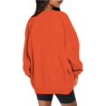 thumbnail image 3 of ORUYROP Chandails en Molleton Surdimensionnés pour Femmes Manches Longues Col Rond Chandail Décontracté Ample Couleur Unie Polaire Tops Pulls, 3 of 7