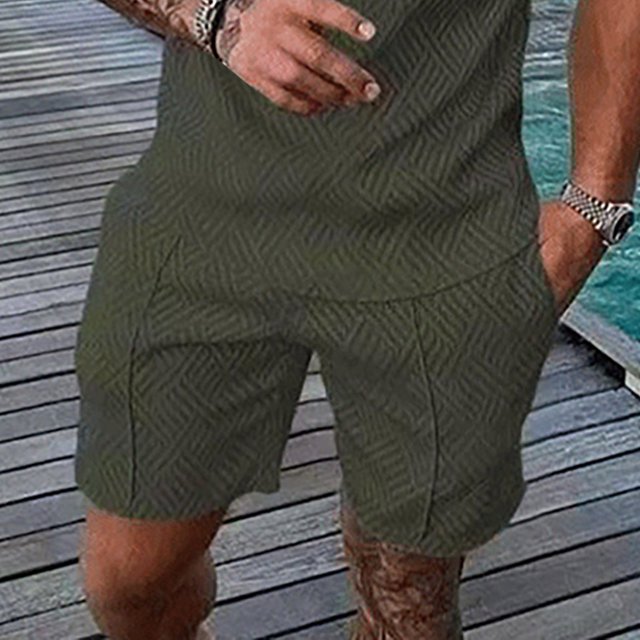 TopLLC Mens Shorts, Men pants Men's Cotton Elastic Drawstring Color Sports Pocket Shorts