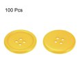 thumbnail image 3 of Unique Bargains Boutons de Couture Ronds en Résine Jaunes à 4 Trous (Lot de 100), 3 of 5