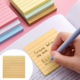 thumbnail image 2 of Jierger 3x3 Inch Lined Sticky Notes, 100 Sheets Self-Stick Notepads for School, Office, Home Desk, Graduation Party Planning, Notebook Marking, Easy to Post Accessories, 2 of 9