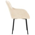 thumbnail image 3 of vidaXL Dining Chairs 2 pcs Cream Velvet, 3 of 5