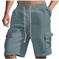 thumbnail image 1 of Weiqiqre Shorts Men Linen Shorts Casual Drawstring Summer Beach Shorts, 1 of 5