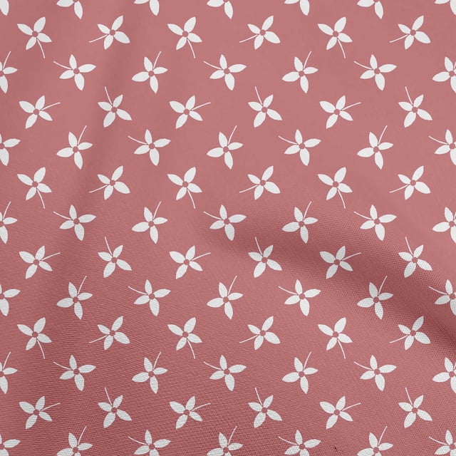 oneOone Rayon Pink Fabric Florals Sewing Material Print Fabric By The Yard 56 Inch Wide