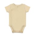 thumbnail image 1 of MIASHUI Baby Short Sleeve Side Snap Bodysuit Unisex Solid Color Soft Clothes,Khaki,NB, 1 of 3