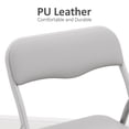 thumbnail image 3 of Kojooin 3-Piece Folding Card Table & Chairs Set, Portable Dining/Game Table with PU Cushions, Space-Saving, 3 of 7