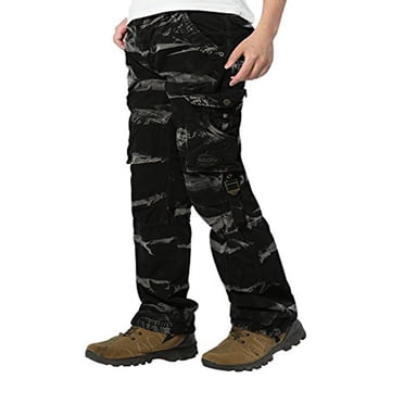 Men's Cotton Casual Camping Hiking Twill Cargo Army Combat Pant Military Trouser