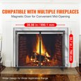 thumbnail image 2 of KFFKFF Single Panel Fireplace Screen with Door, Robust Iron Mesh, 38.98"(L) x30.7"(H) Spark Protection Cover, Easy Set-Up, Independent Fire Barrier Grid for Living Room Home Embellishment, 2 of 9
