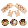 thumbnail image 2 of 10 Pcs Piste de Train en Bois Concave Beige pour Activités Éducatives pour Enfants, 2 of 8