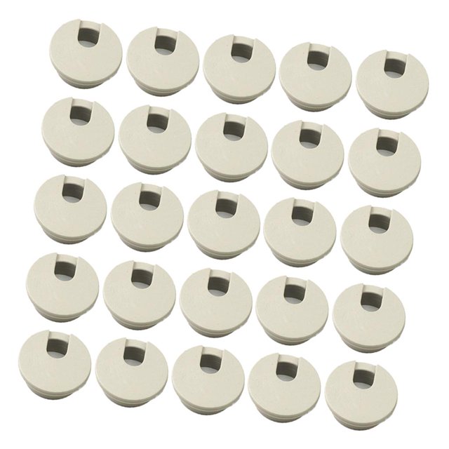 Miulika 5x Desk Grommet Wire Organizer Computer Cable Hole Cover Plug 35mm /1.38'' White