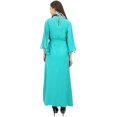 thumbnail image 3 of Bimba Robe Maxi Décontractée Aqua Ample pour Femme à Manches Évasées avec Pompons et Foulard - 8, 3 of 6