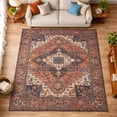 thumbnail image 2 of Nobia- Traditional Distressed Antique Look Vintage Rust Red, Area Rug 5x7, Recommended Location Living room, Dining room, Bedroom, 2 of 4