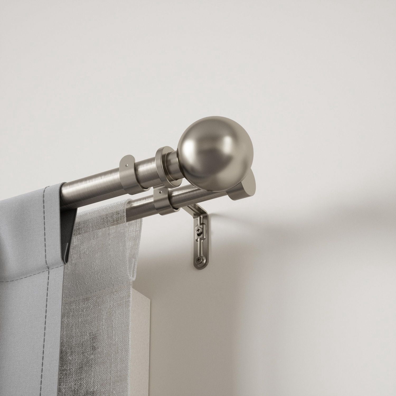 Umbra Bolas Double 1" & 3/4" 36-72" Curtain Rod