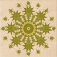 thumbnail image 1 of Ahgly Company Tapis d'Intérieur Lavable en Machine Carré Transitionnel Kaki Or, 4 Pieds Carré, 1 of 7
