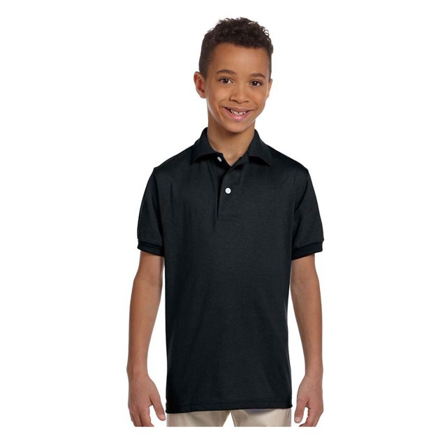 Jerzees Big Boy's Stain Resistant Tagless Label Polo Shirt, Style 437Y