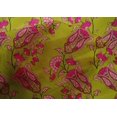 thumbnail image 4 of oneOone Cotton Silk Fabric Leaves|Floral & Paisley Block Print Sewing Fabric BTY 42 Inch Wide, 4 of 4