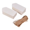 thumbnail image 2 of jifeng 100 PCS Kraft Paper Tags Blank Gift Tags with 100 PCS Natural Jute Twine for White, 2 of 6