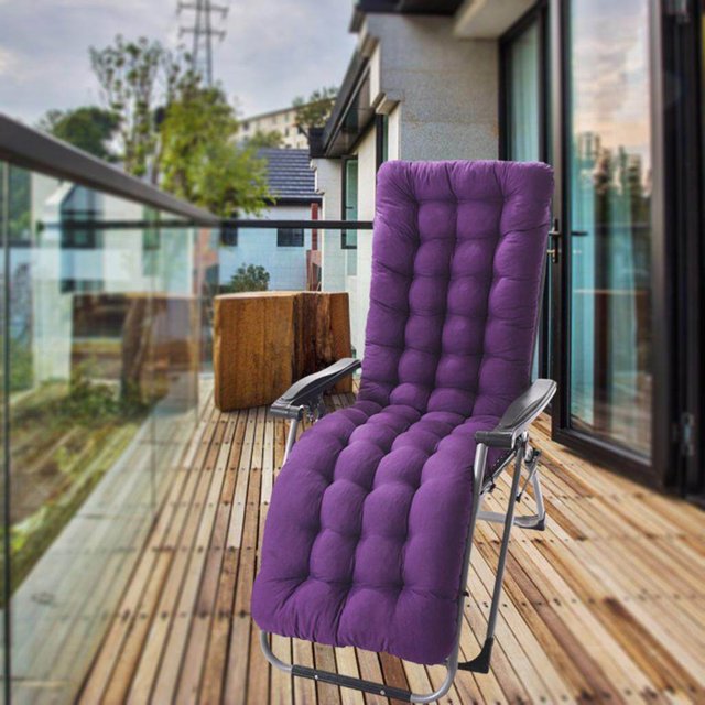 Coussin de Fauteuil Inclinable de Jardin Confortable en Polyester, Tapis Épaissi, Housse d'Assise, Extérieur Intérieur, Violet B