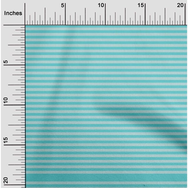oneOone Georgette Viscose Turquoise Blue Fabric Stripes Craft Projects Decor Fabric Printed By The Yard 42 Inch Wide