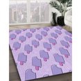 thumbnail image 3 of Ahgly Company Machine Washable Indoor Rectangle Transitional Purple Area Rugs, 4' x 6', 3 of 7
