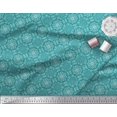 thumbnail image 4 of Soimoi Green Poly Georgette Fabric Seamless Damask Print Sewing Fabric Yard 42 Inch Wide, 4 of 4