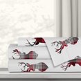 thumbnail image 1 of Safdie & Co. Premium Ultra Soft Bedding Printed Sheet Set 4PC Queen Classic Plaid Deer Shield, 1 of 1