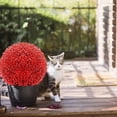 thumbnail image 3 of Boxwood Topiary For Outdoor Walkways Boxwood Lifelike Clean Look 1 Count Rose Winter Flower Garland Large Flowers Wall Decorations Real Looking Flowers Jasmine Flowers Roses Garland Carnations Flowers, 3 of 3