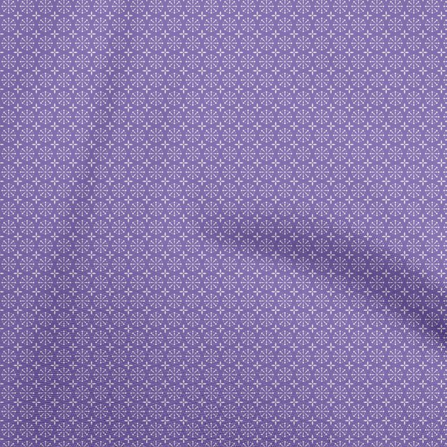 oneOone Polyester Spandex Violet Fabric Asian Block Floral Craft Projects Decor Fabric Printed By The Yard 56 Inch Wide