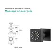 thumbnail image 4 of Yeacher Douchette Carrée pour le Corps, Buse de Massage, Pulvérisateur Latéral de Massage à Jet, Spa, Montage Mural 2 Fonctions, 4 of 7