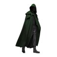 thumbnail image 2 of Cape à Capuche Unisexe Hommes Femmes Solide Longue Cape Costumes de Rôle Manteau Rétro Médiéval Gothique Accessoires de Fête, 2 of 7